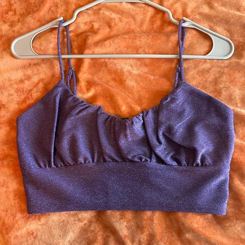 Glittery purple top